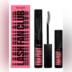 BNIB Benefit Lash Fan Club Fan Fest Full Size and Mini Mascara Set